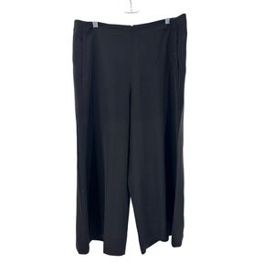 Vince Women Black Wide Leg Cropped Pants Size 12